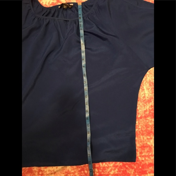 Express Royal Blue Cold Shoulder Top - Picture 5 of 6